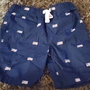 Blue shorts with American Flags